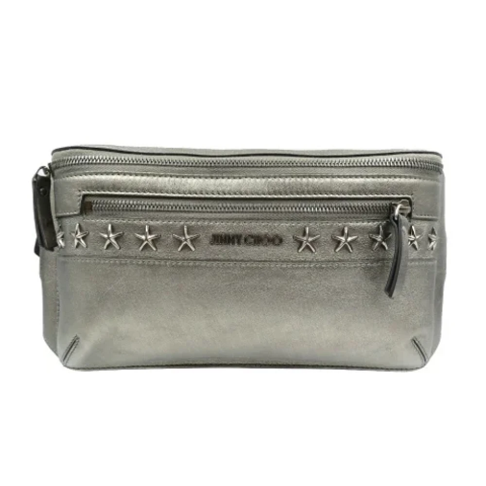 Jimmy Choo Pre-owned Leather crossbody-bags Gray Dames