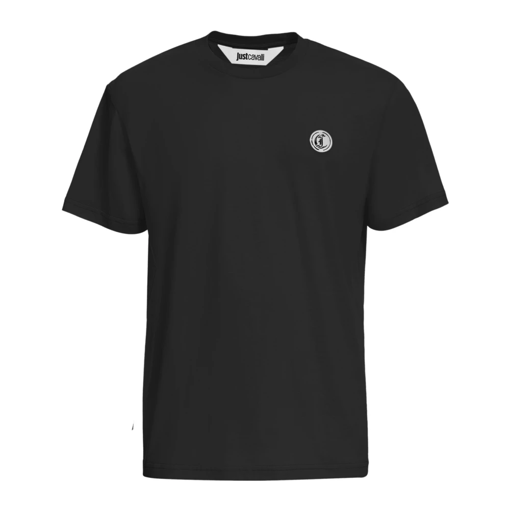 Just Cavalli Zwarte T-shirts en Polos Black Heren