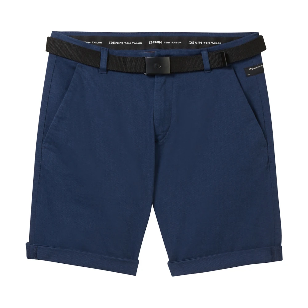 Tom Tailor Casual Elegant Chino Shorts voor Mannen Blue Heren