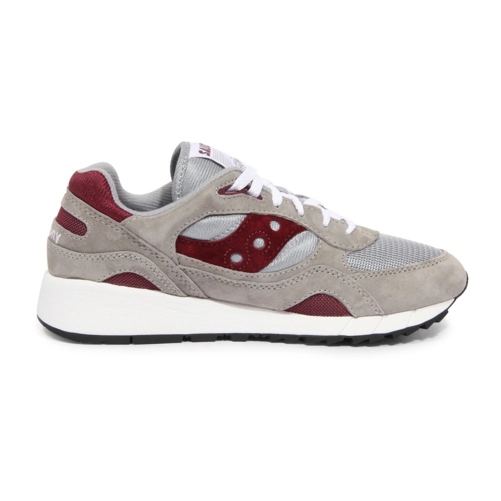 Saucony Men's Gray Sneakers, 7 Uk, Grey/Red Shadow 6000 Trainers