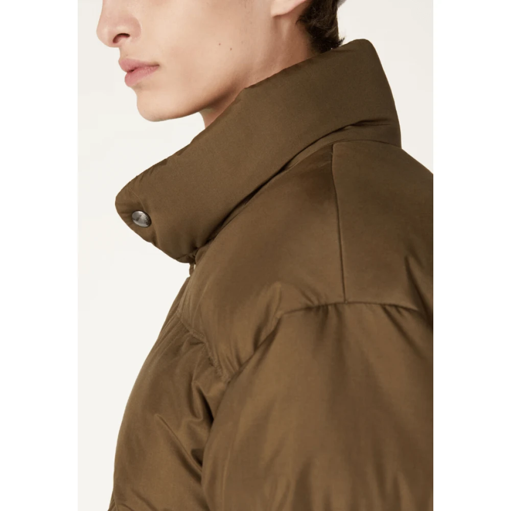Loro Piana Stormbehandelde Pufferjas met Cashmere-Bib Brown Heren