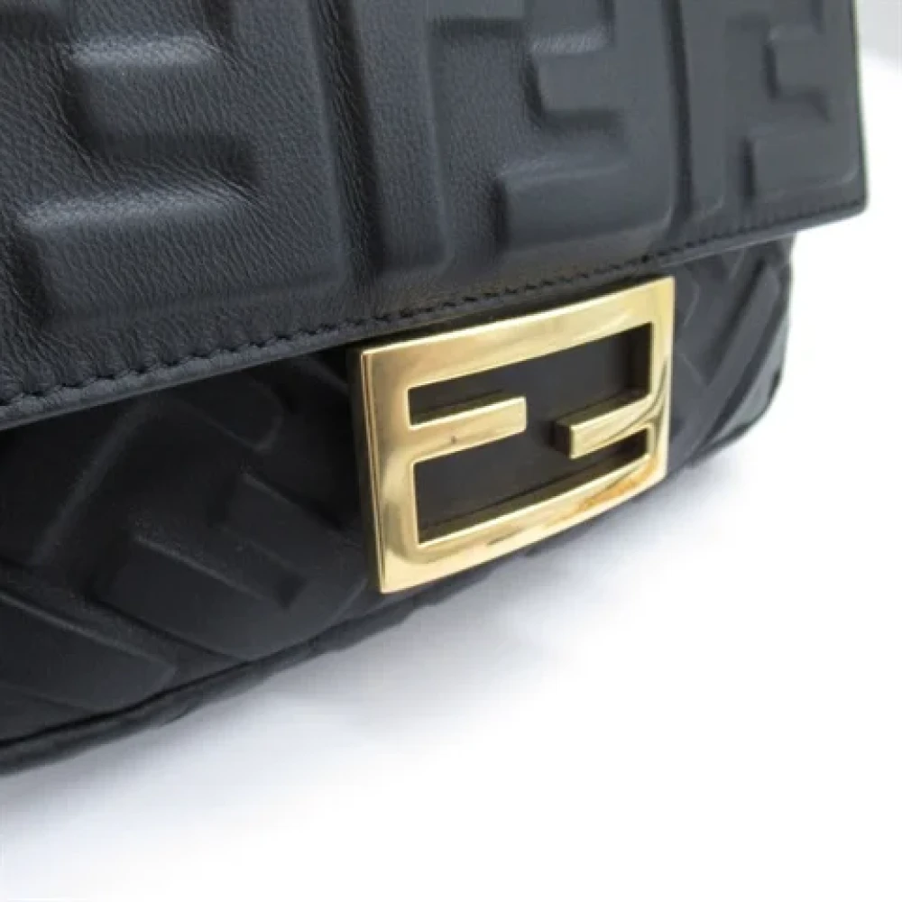 Fendi Vintage Pre-owned Leather crossbody-bags Black Dames