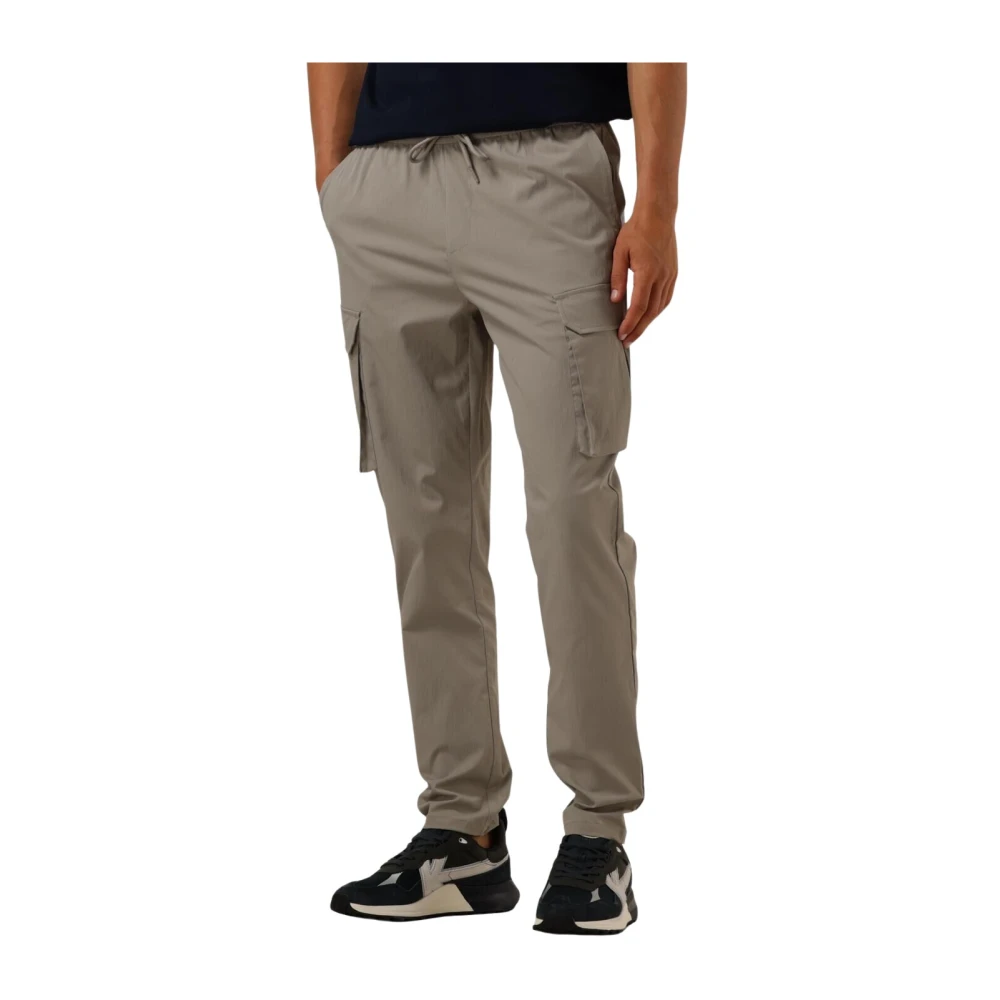 Pure Path Taupe Cargo Broek Regular Fit Beige Heren