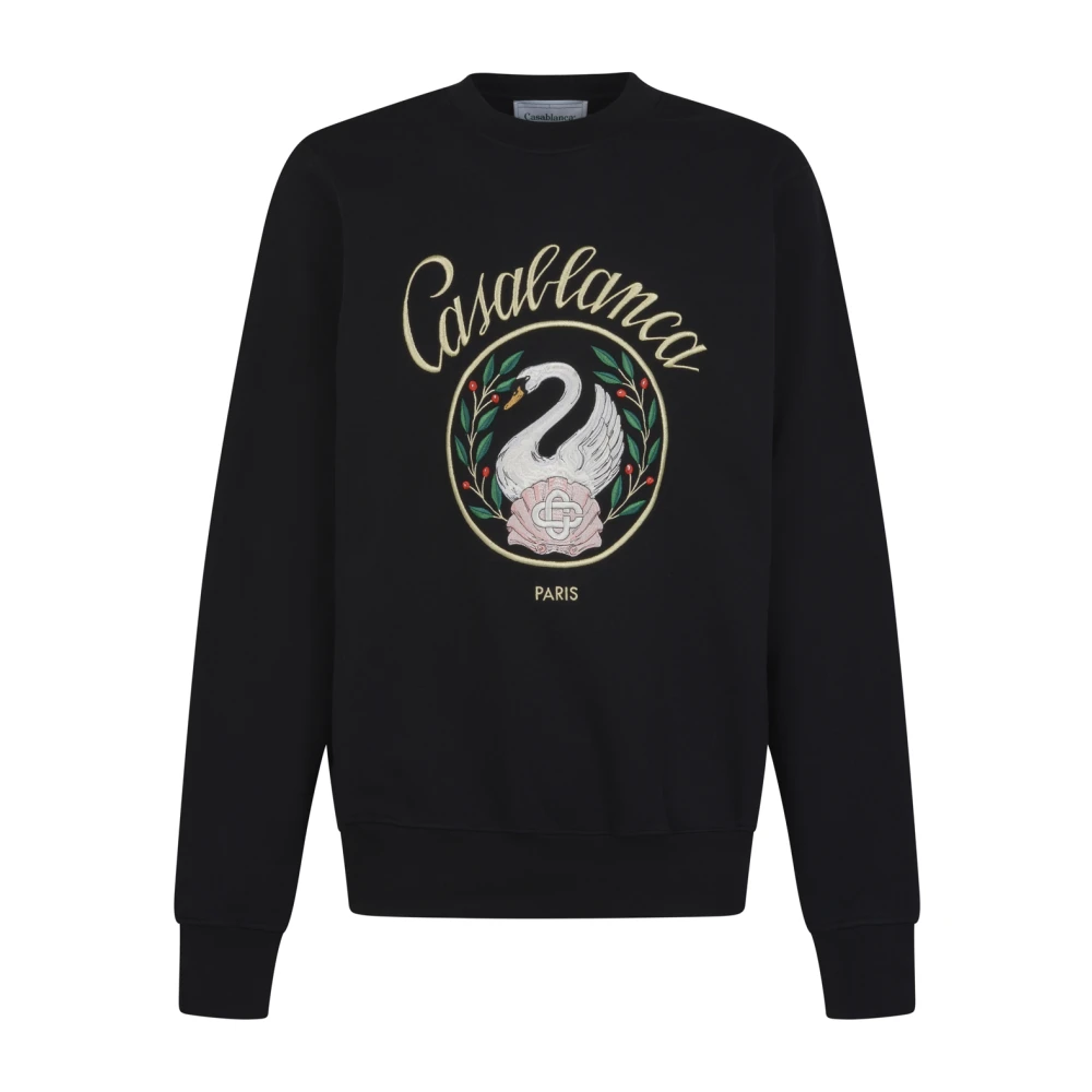 Casablanca Chenille Geborduurde Sweater Black Heren