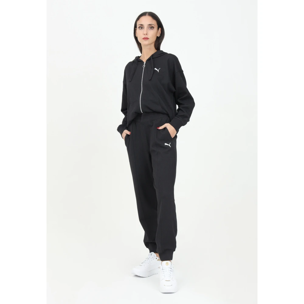 Puma Sportieve Zwarte Hoge Taille Broek Black Dames