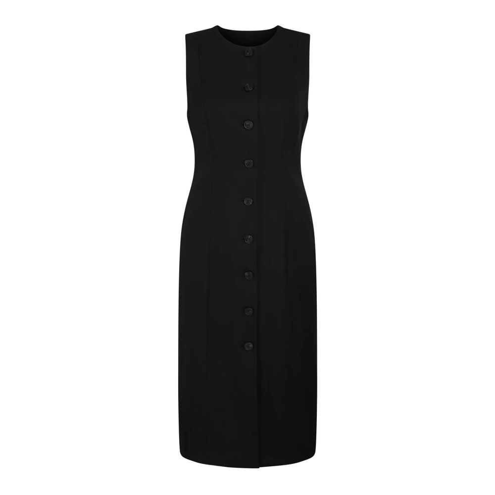 Heartmade Elegante Lange Spencer Jurk Zwart Black Dames