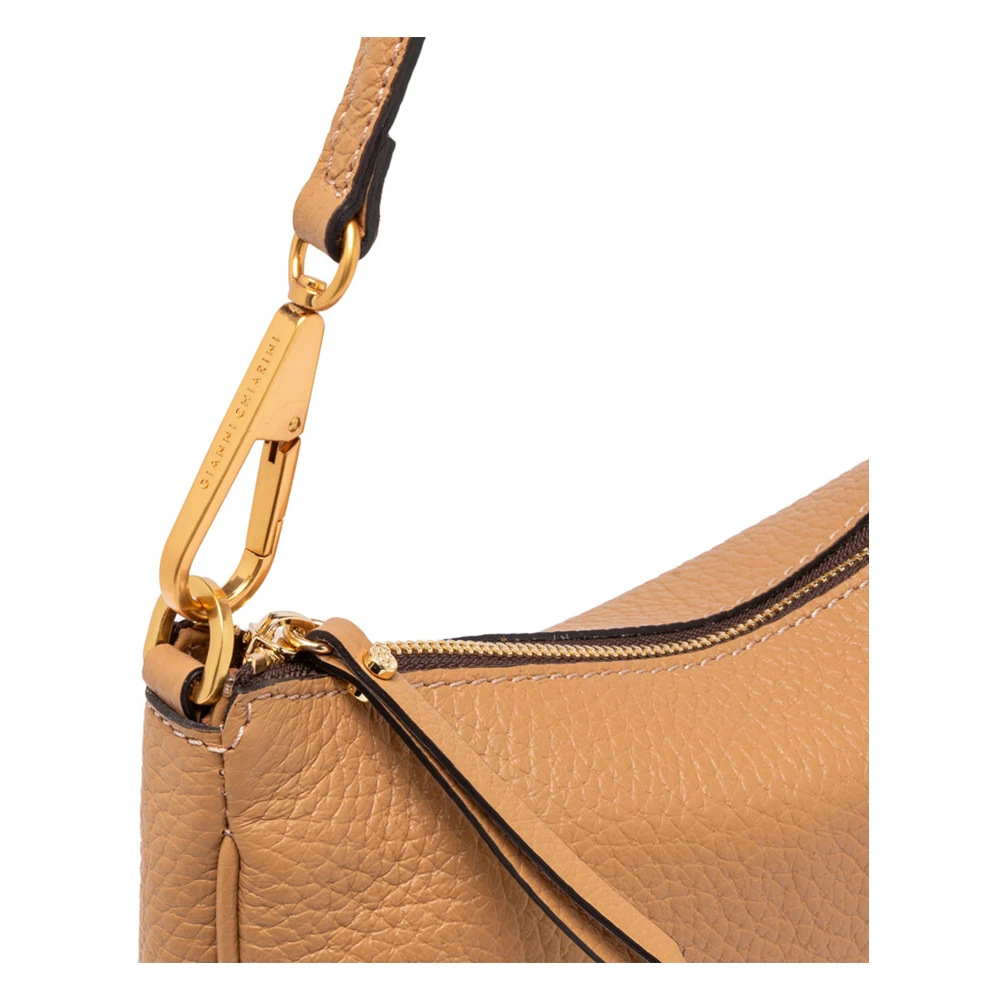 Gianni Chiarini Bruine schoudertas met ritssluiting Brown Dames