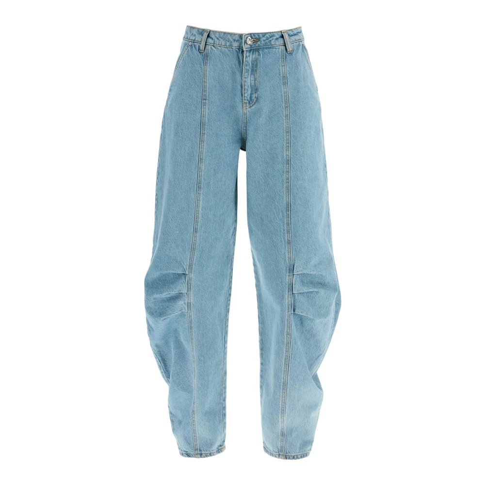 Rotate Birger Christensen Beige Blauwe Denim Sculptuur Jeans Blue Dames