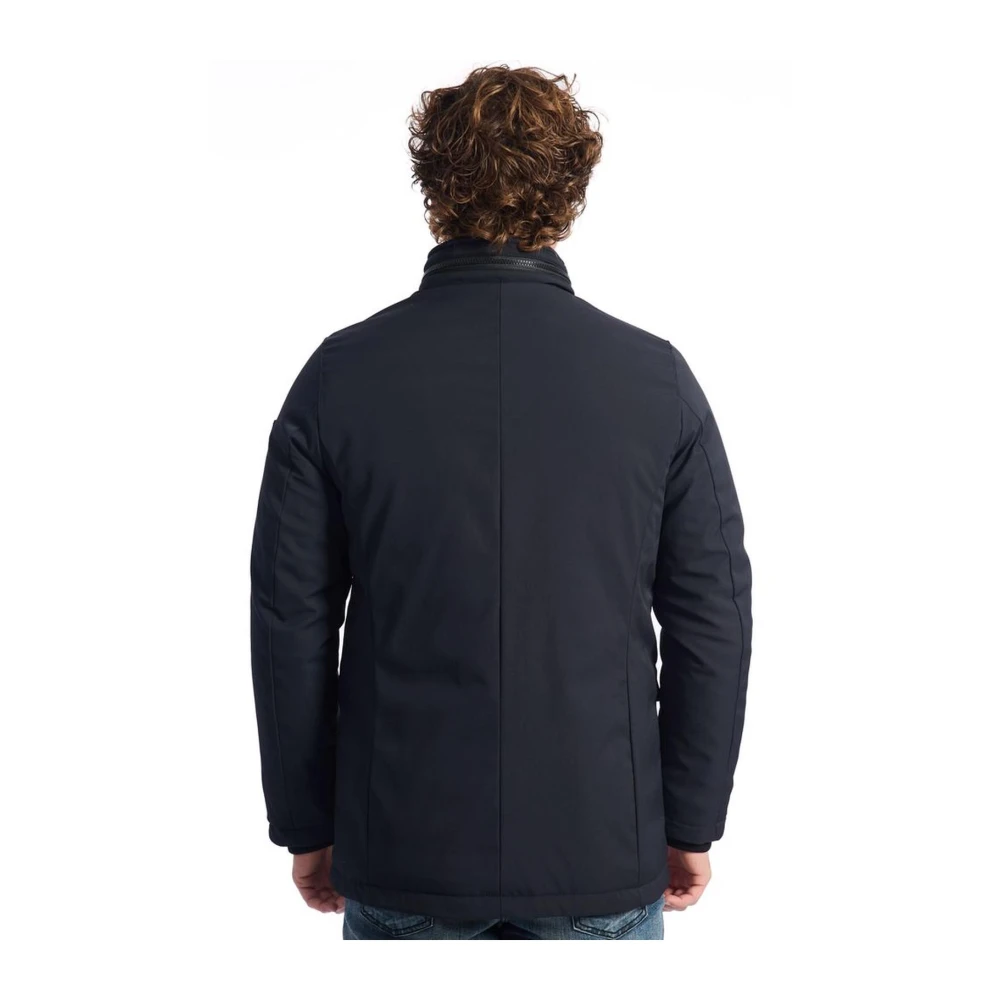 Baldinini Double-breasted jas met afneembare slab Blue Heren