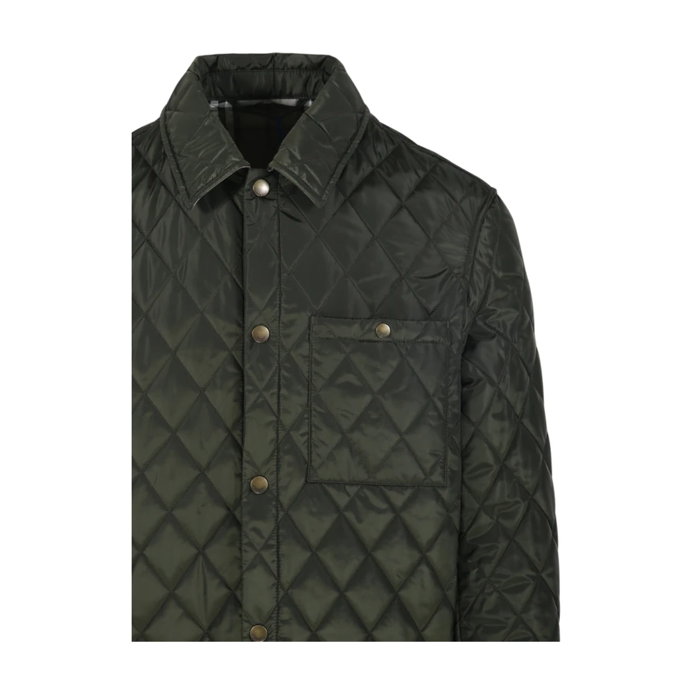 Burberry Gewatteerde jas in Shale kleur Green Heren