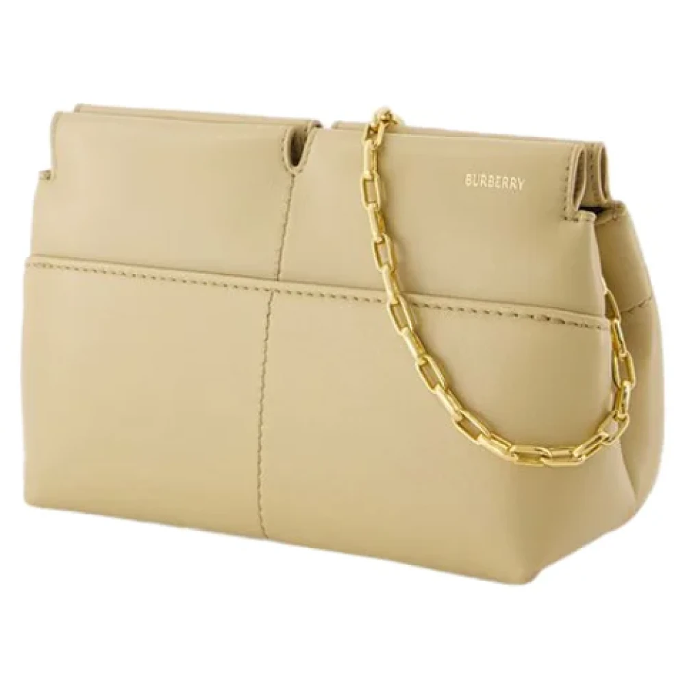 Burberry Leather clutches Beige Dames