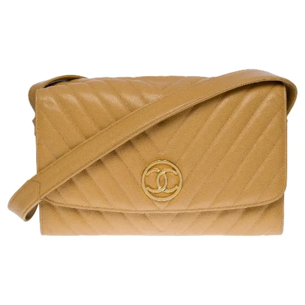 Chanel Vintage Pre-owned Leather chanel-bags Yellow Dames