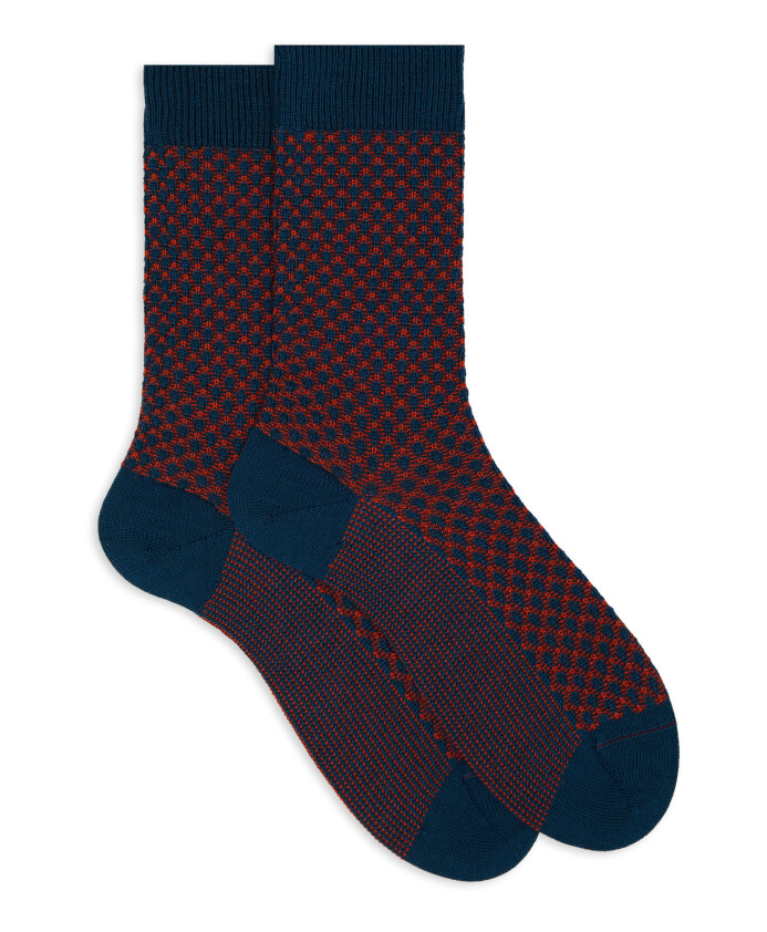 chaussettes-courtes-vertes-pour-hommes-en-et-avec-un-motif-bicolore