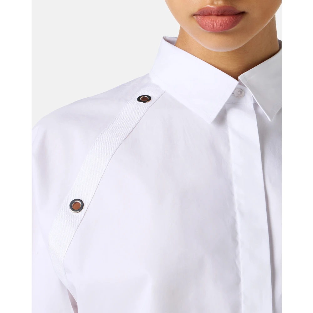 Iceberg Witte cropped fit overhemd van katoenpopeline White Dames