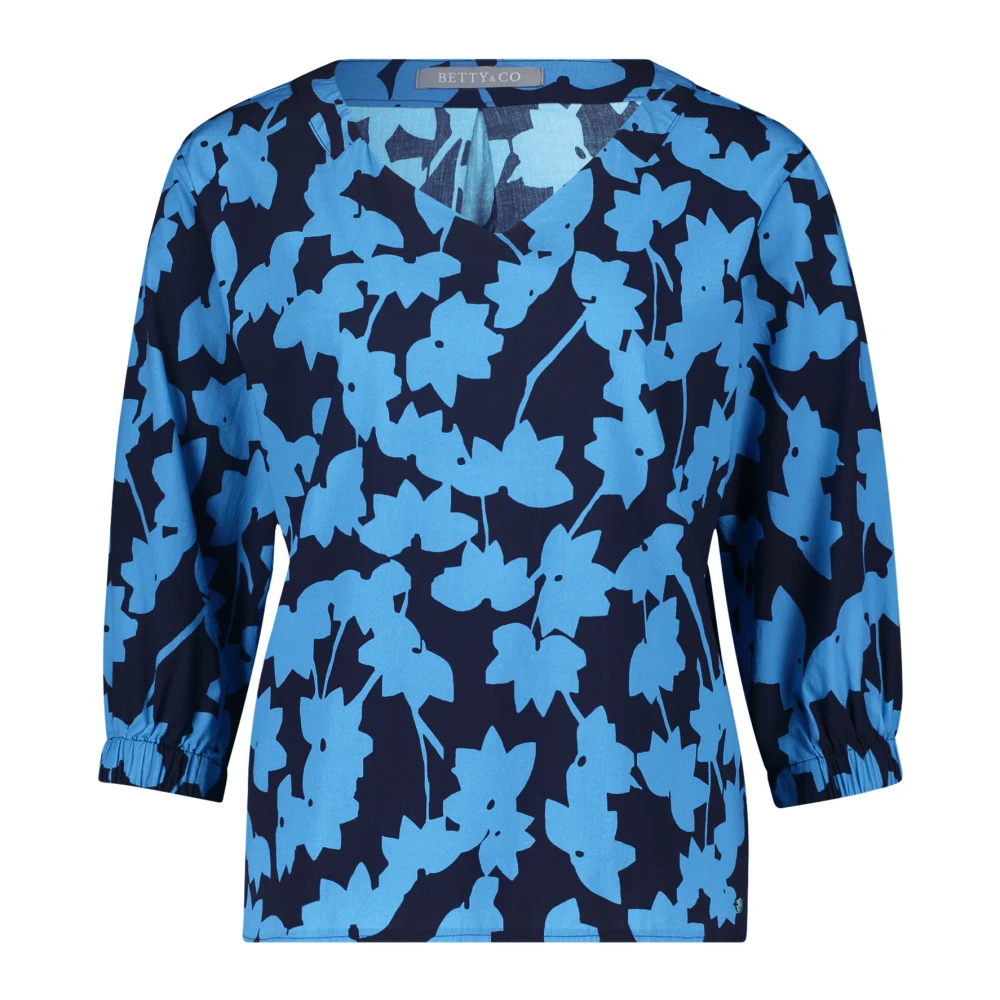 Betty & Co Bloemenprint Blouse Blue Dames