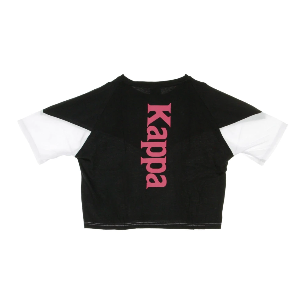 Kappa Stijlvolle Dames Cropped T-Shirt Zwart Wit Fuchsia Multicolor Dames