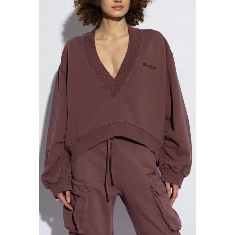 The Attico Sweatshirt met logo Purple Dames