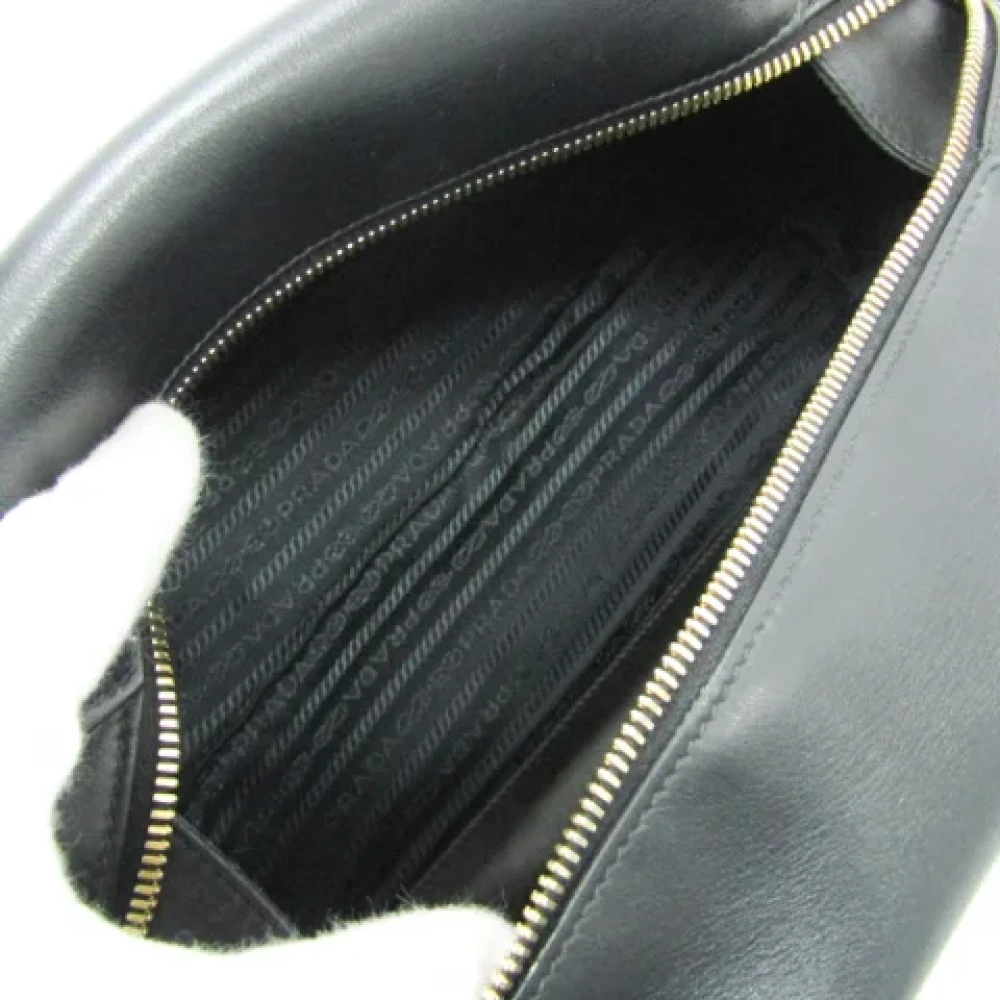 Prada Vintage Pre-owned Leather handbags Black Dames