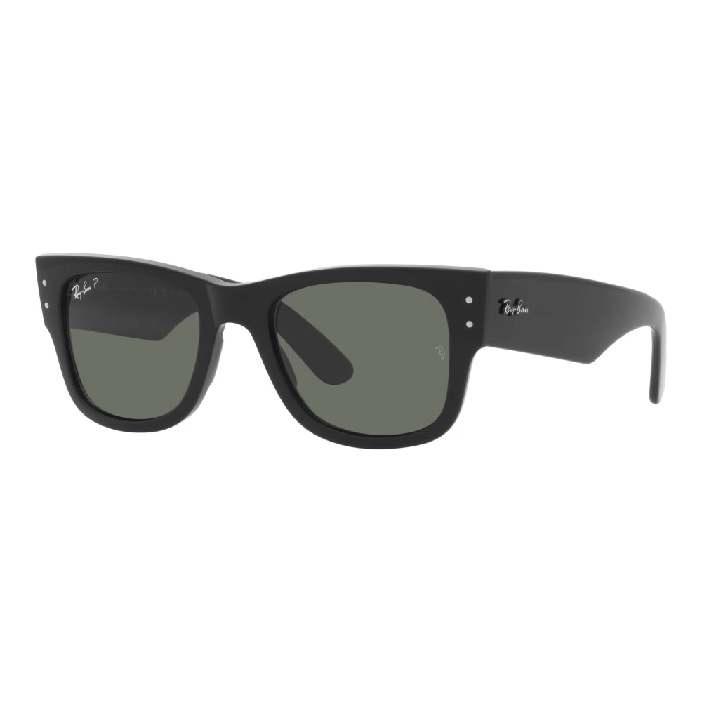 Ray-Ban Mega Wayfarer RB0840S, Black Polarized Sunglasses Green Polarized lenses, Mojo Glasses - Image 7