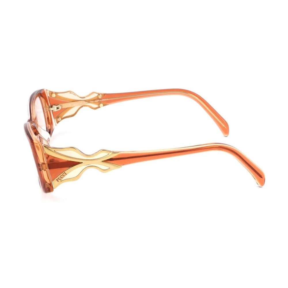 EMILIO PUCCI Oranje Plastic Frame Bril Orange Dames