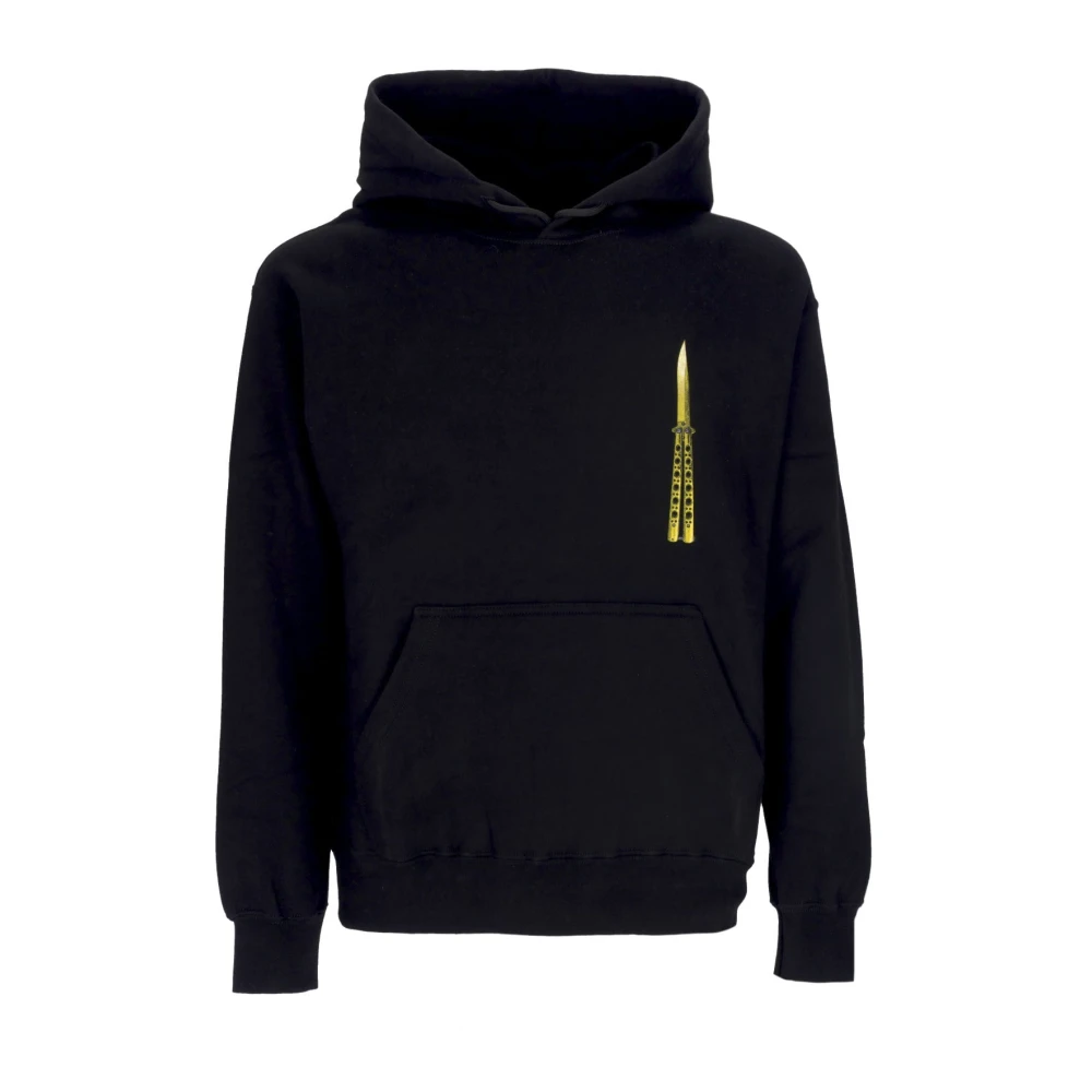 Propaganda Black Hoodies, Male, Xl, Butterfly Hoodie Long Sleeve Sweatshirt
