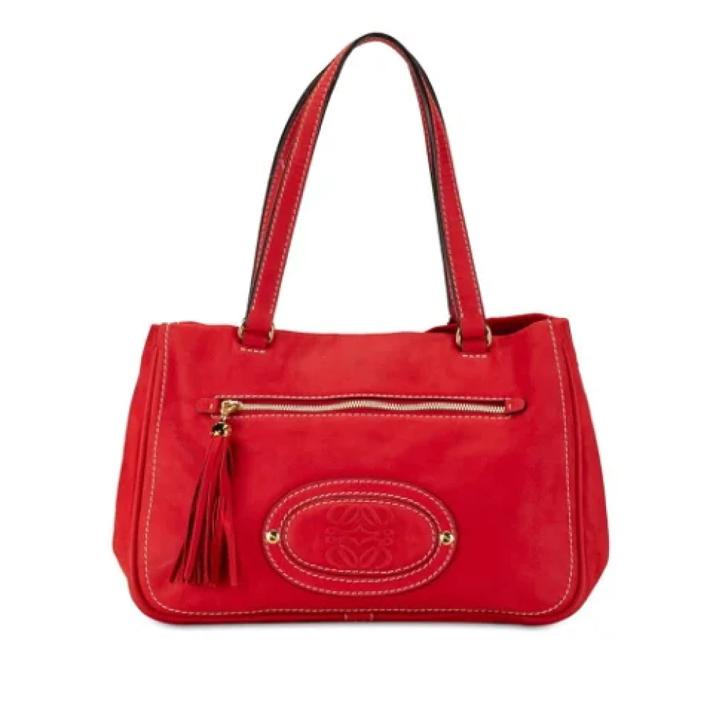 Loewe Pre-owned Leather shoulder-bags Red Dames