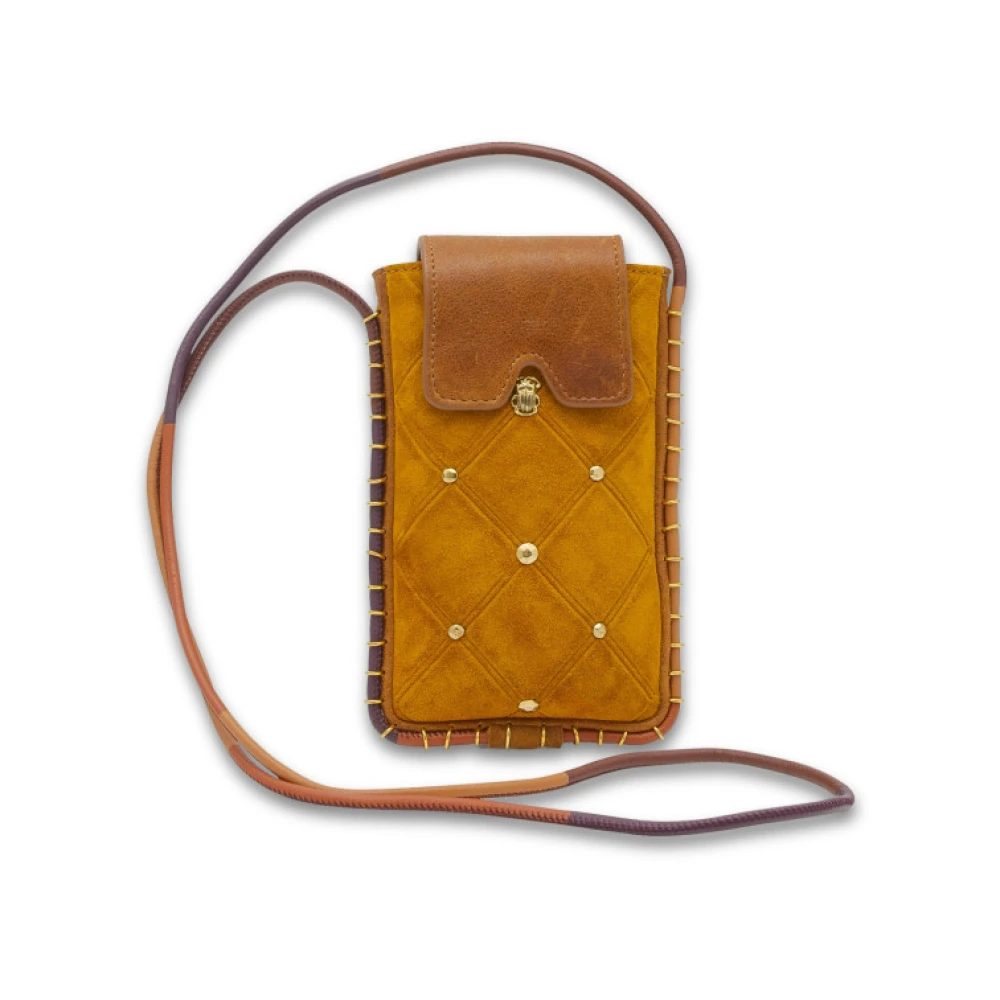 Claris Virot Emile Brillenkoker van Amber Leer Brown Dames