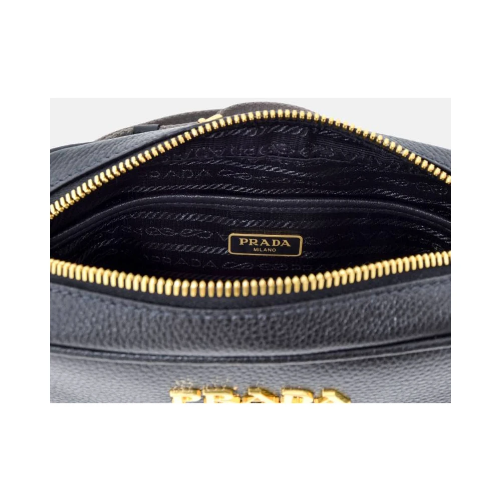 Prada Zwarte Mini Phenix Leren Tas Black Dames