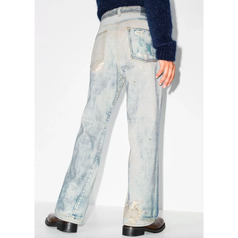Our Legacy Digital Denim Print Jeans Blue Heren