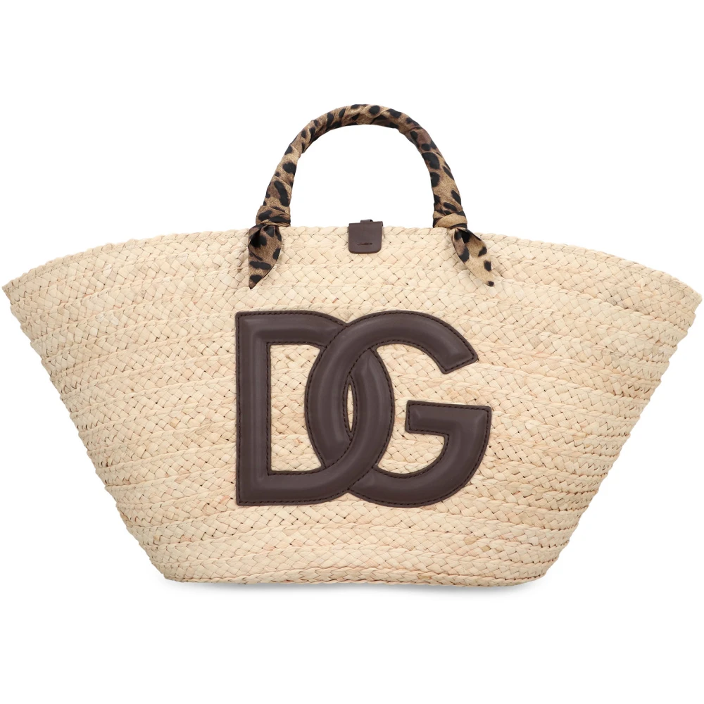 Dolce & Gabbana Tote Tas met Luipaardprint Beige Dames