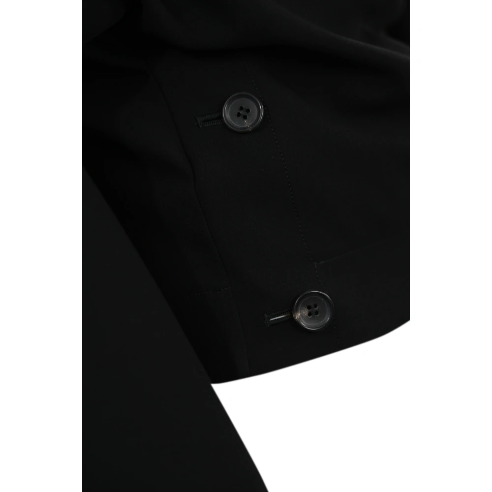 Philosophy di Lorenzo Serafini Zwarte Cross-Over Shirt Lange Mouw Black Dames