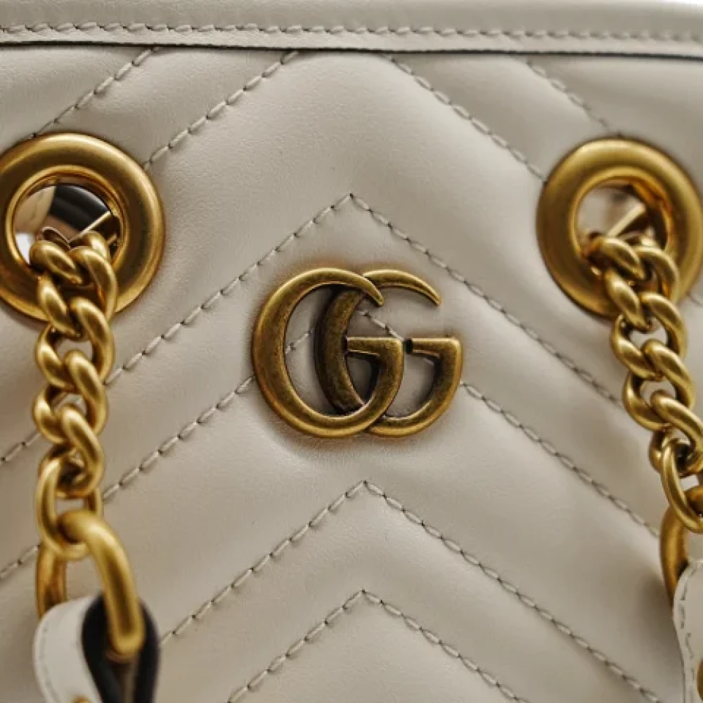 Gucci Vintage Pre-owned Leather gucci-bags White Dames