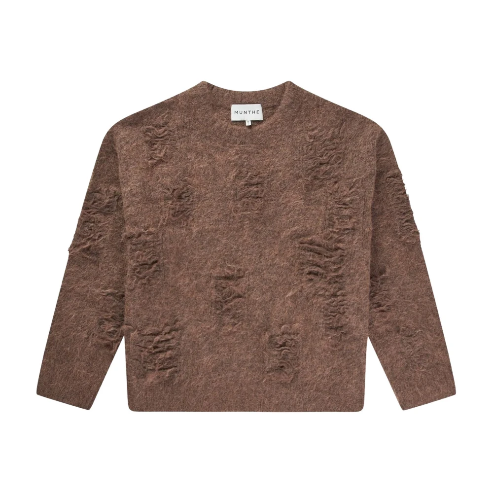 Munthe Zachte Trui met Stijlvolle Details Brown Dames