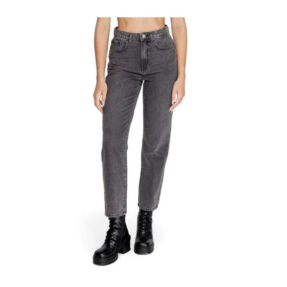 Only Katoenen Jeans Collectie Gray Dames