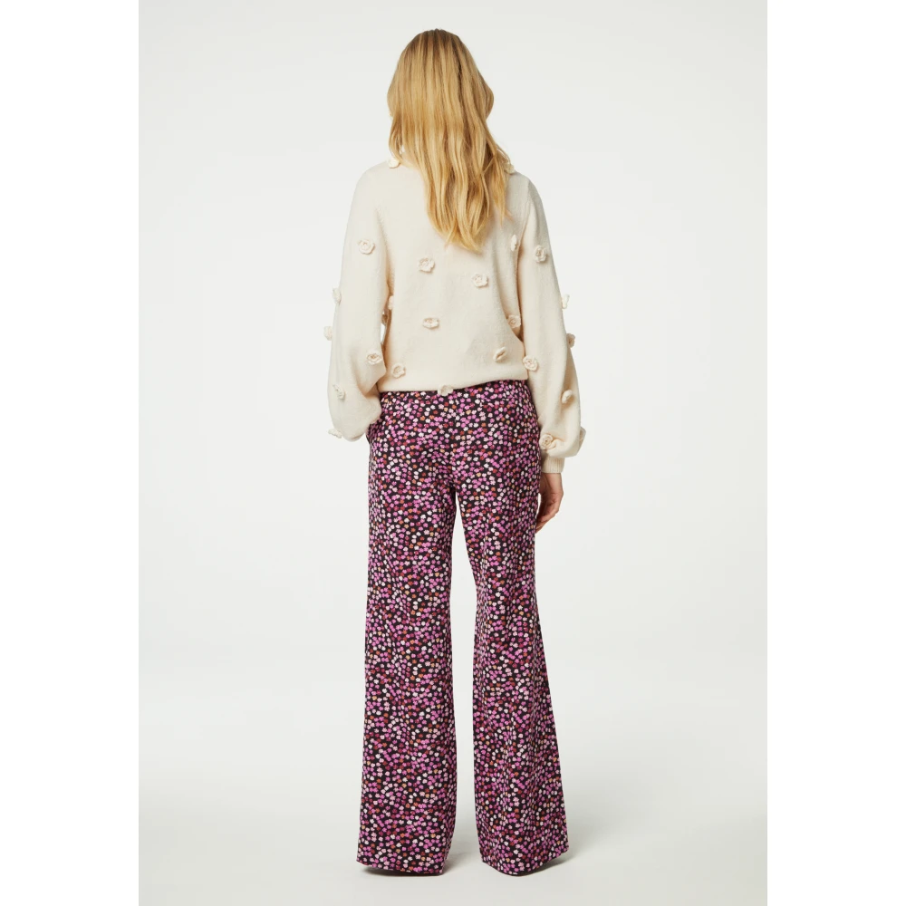 Fabienne Chapot Roze Bloemen Straight-Leg Broek Pink Dames