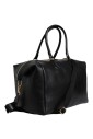 zwarte-leren-hand-schouder-duffel-tas