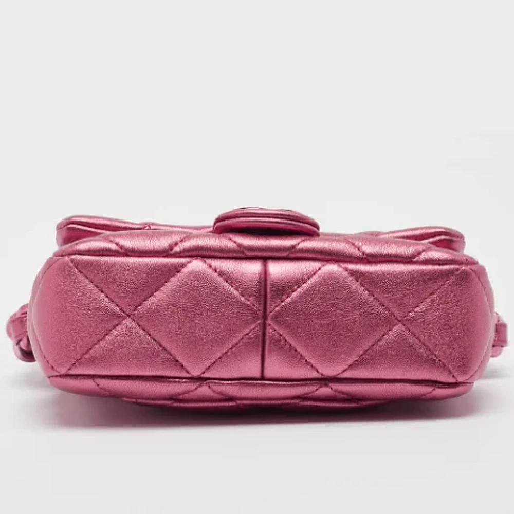 Chanel Vintage Pre-owned Leather chanel-bags Pink Dames