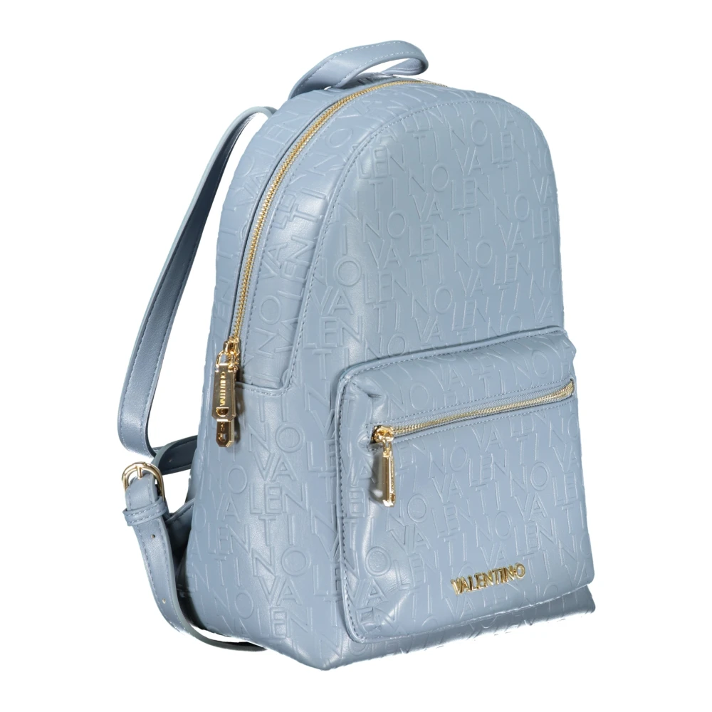 Valentino by Mario Valentino Blauwe Rugzak met Verstelbare Banden en Ritssluiting Blue Dames