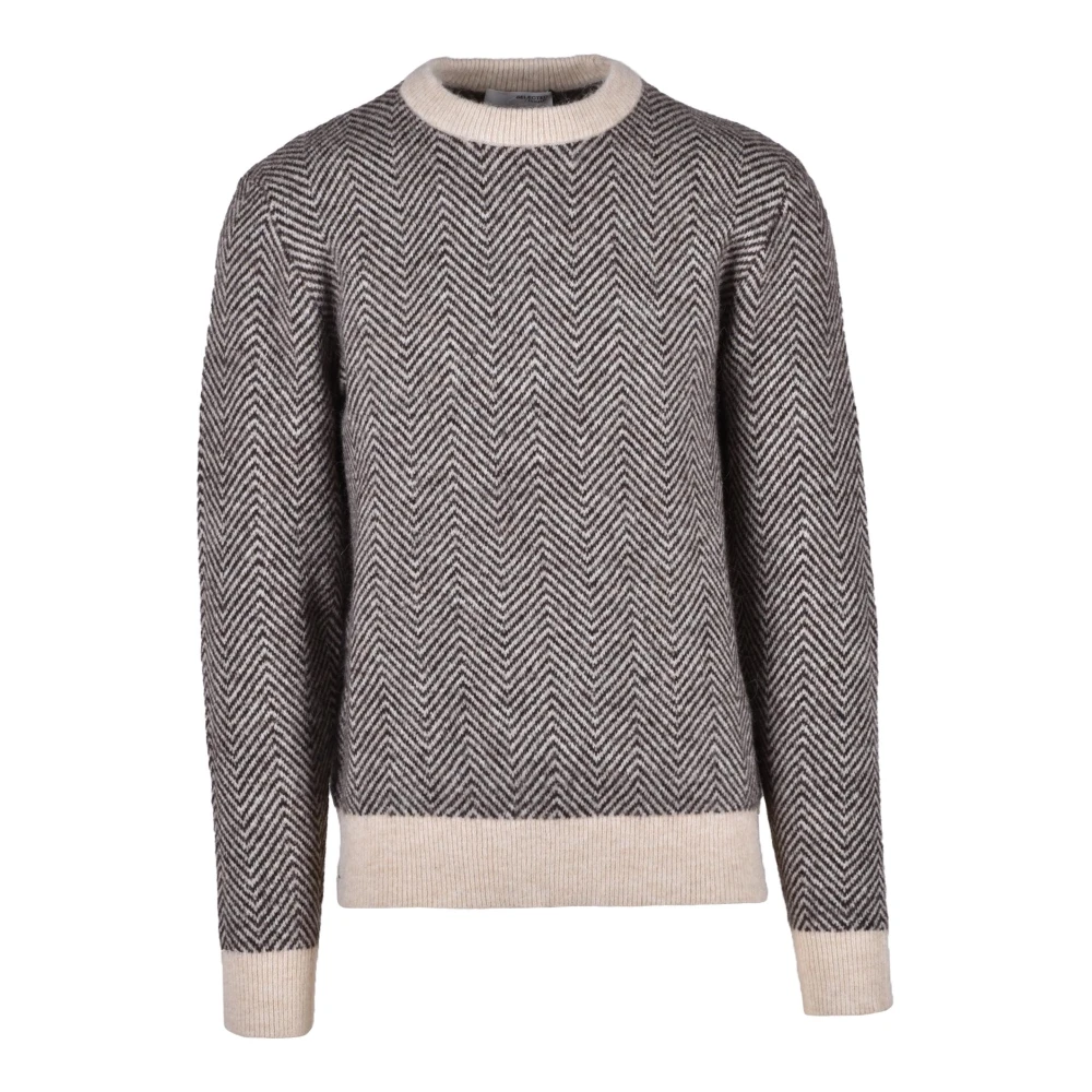 Selected Homme Polyester Maglia T-shirt Gray Heren