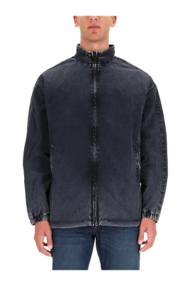 Washed Denim Track Jacket