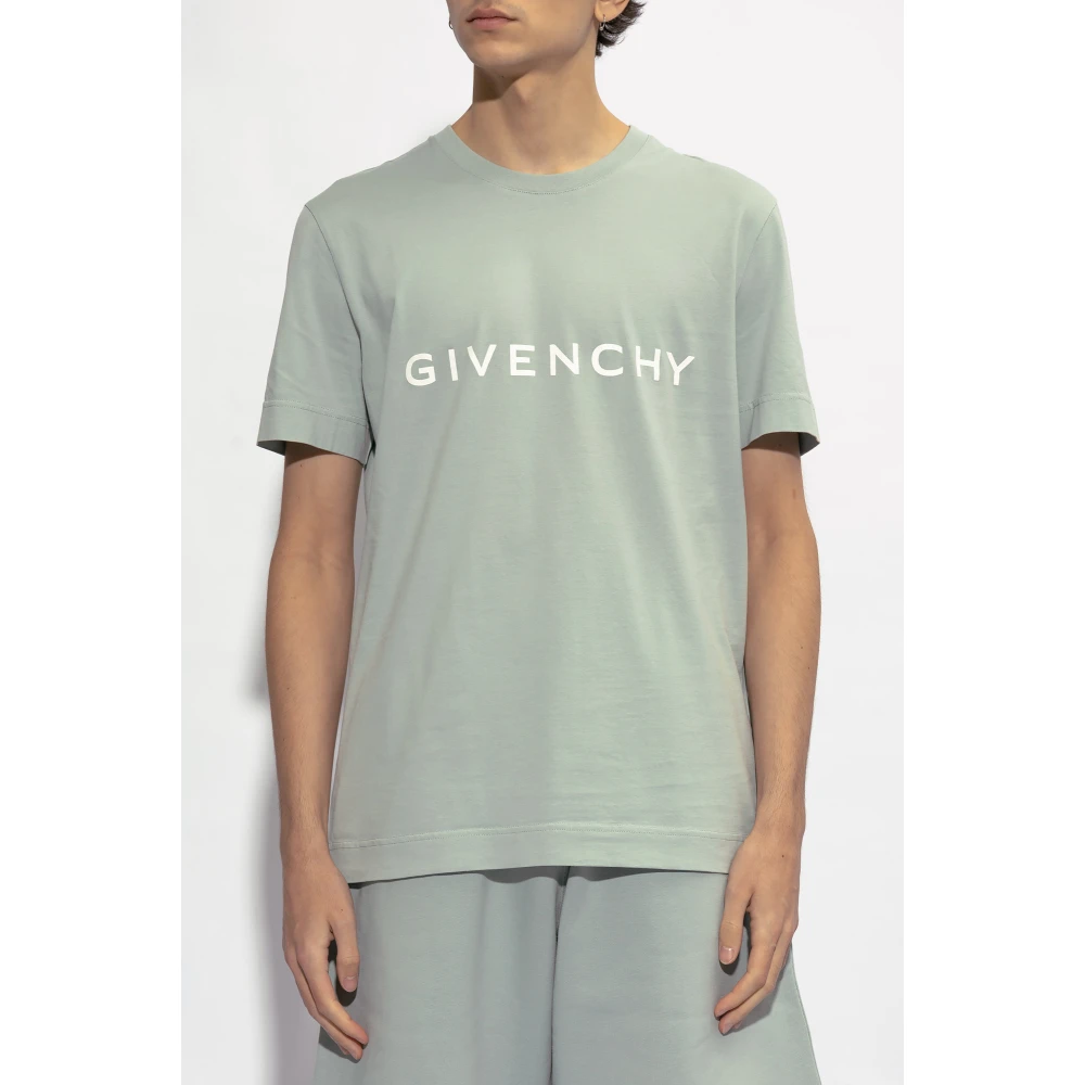 Givenchy T-shirt met logo Blue Heren