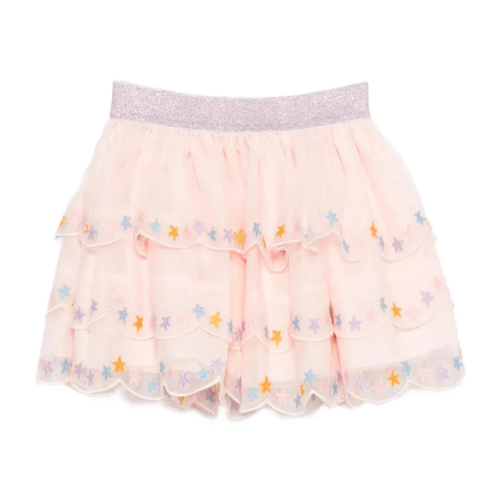 Stella Mccartney Unisex Kids Pink Embroidered Tulle Skirt - Kids Skirts - 3 Y - Kids