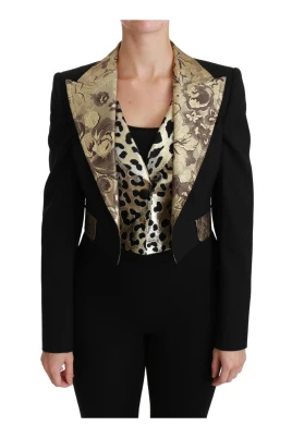 Svart Jacquard Ulljacka med Väst