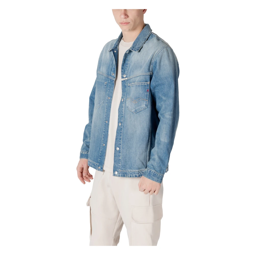 Replay 9zero1 donker denim jack Blue Heren