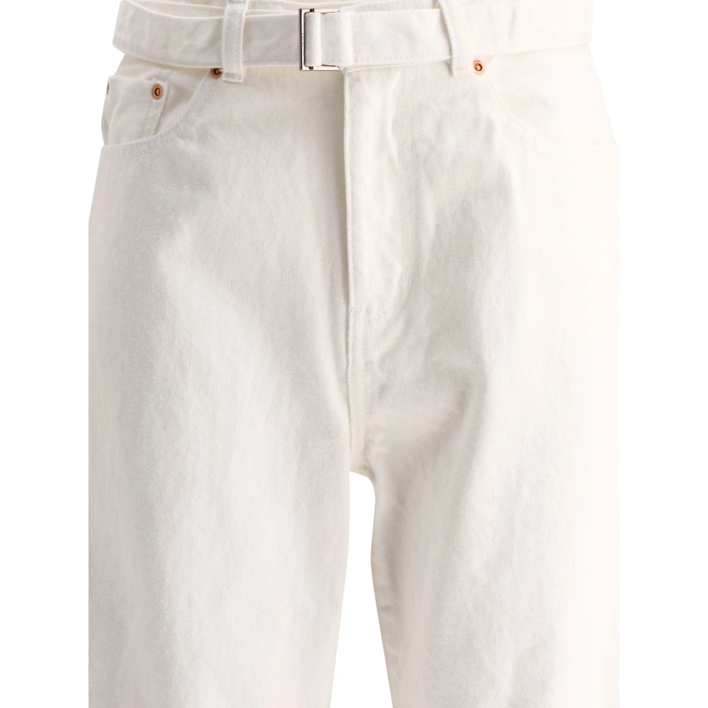 Sacai Wide Trousers White Dames