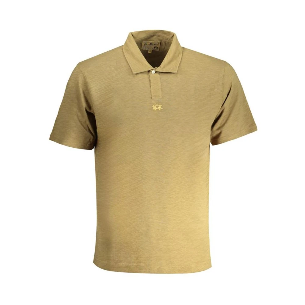 La Martina Men's Green Cotton Polo Shirt Classic Fit