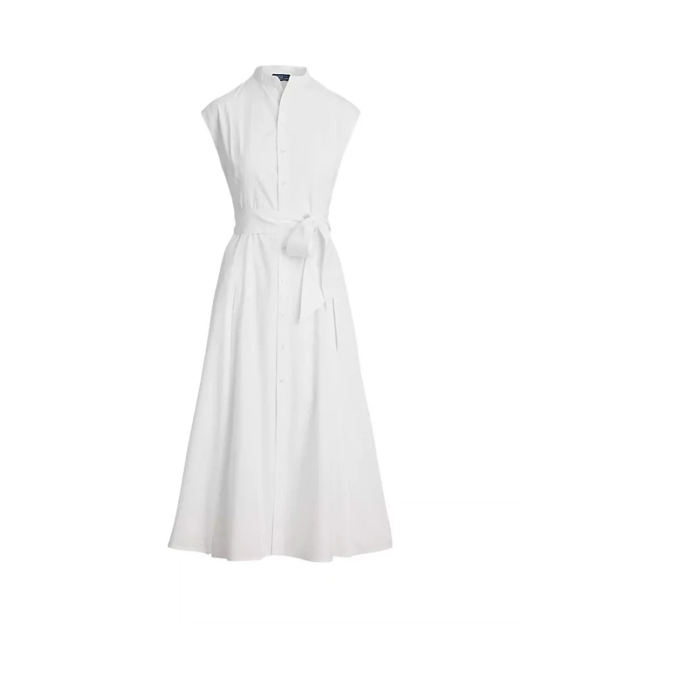 Polo Ralph Lauren Kvinno Vit Klänningar Dam, Xs, Elegant Klänning För R
