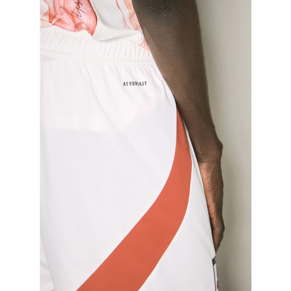 Y-3 Logo Applique Trekkoord Shorts White Heren
