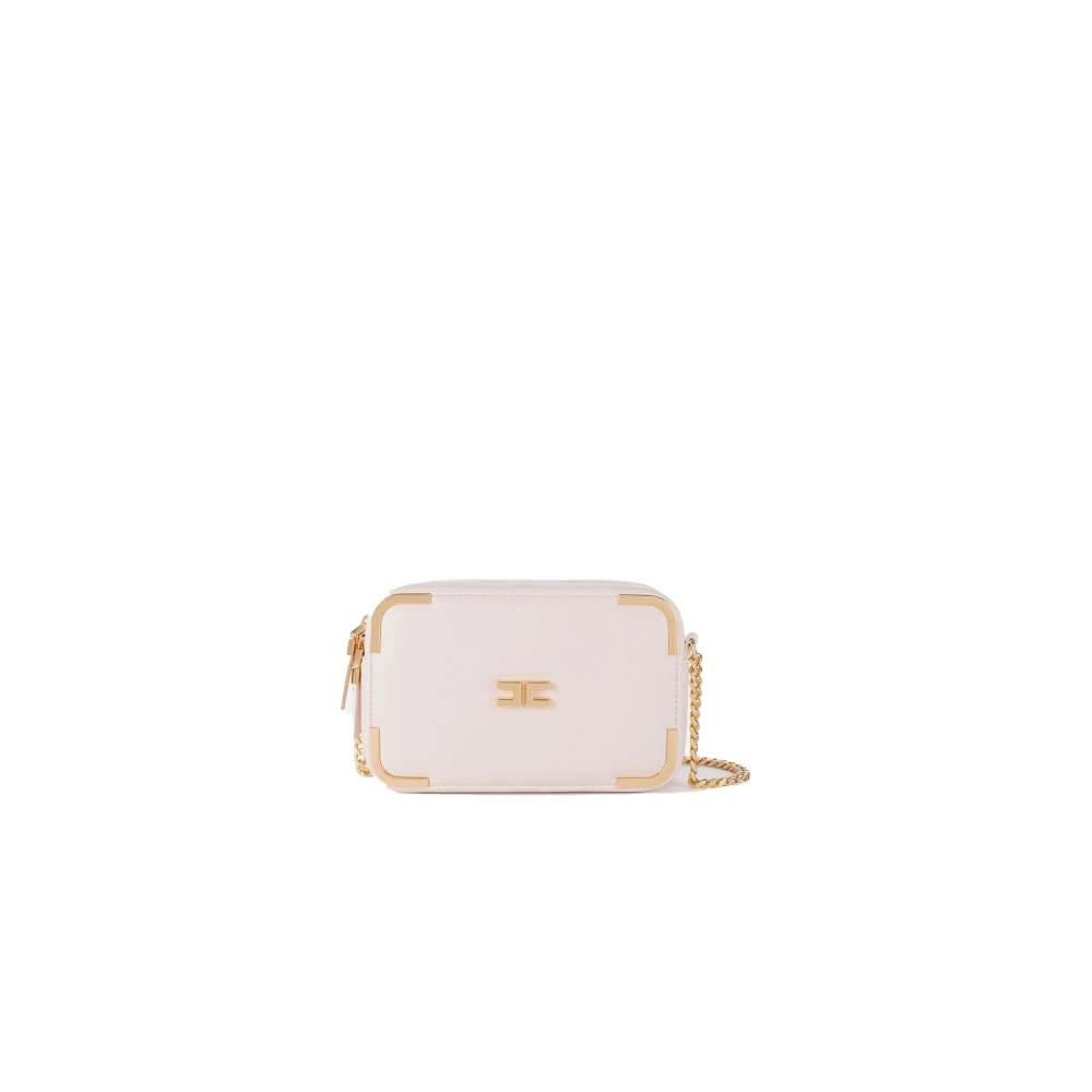 Elisabetta Franchi Schoudertas met Ketting en Metalen Details Pink Dames