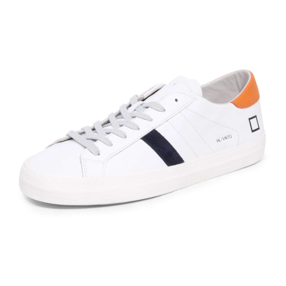D.a.t.e. Men's White Vintage Low Hill Shoes - Sneakers - 9 Uk - Shoes